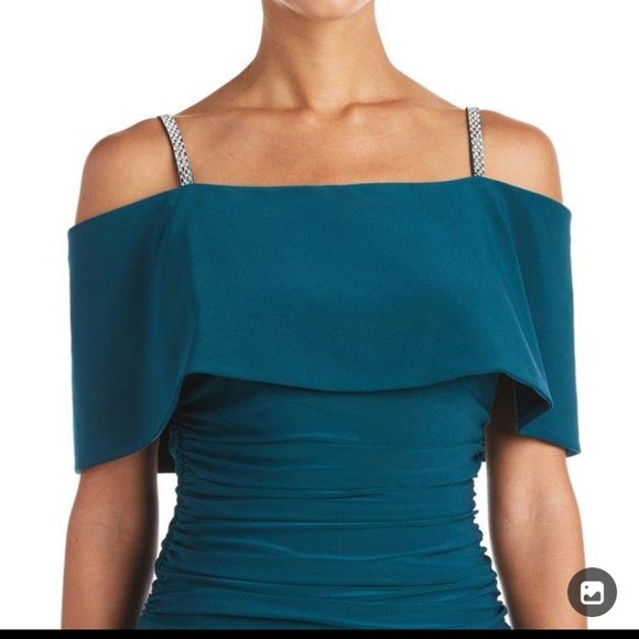 Emerald Ruched Bodice Jumpsuit - Picture 3 of 6